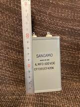 未使用 SANGAMO オイルコンデンサー 4.MFD 600WVDC USA製　動作未確認　【0317-2】_画像3