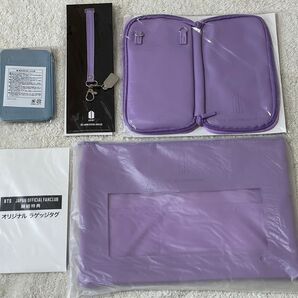 BTS ファンクラブ継続特典5種類 ラゲッジタグ、パスケース、ネックストラップ、ガジェットケース、バッグインバック