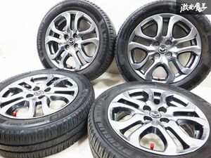 マツダ純正 DJ5FS デミオ XDノーブルクリムゾン 後期 16インチ 5.5J +40 4穴 PCD100 ミシュラン 185/60R16 2020年 4本 タイヤ付き マツダ2