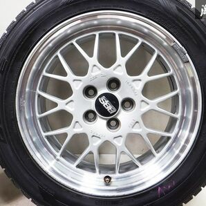 スバル純正 BBS A33 FORGED 鍛造 メッシュ 16インチ 6.5J +55 5穴 PCD100 205/55R16 スタッドレス タイヤ付き レガシィ インプレッサ BRZの画像5