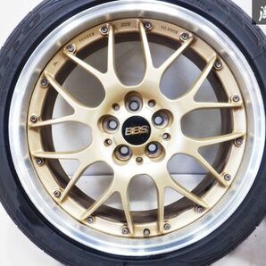 希少! BBS RS-GT RS907 FORGED 鍛造 18インチ 7.5J +48 5穴 PCD100 ホイール 1.25ロックナット付き!! 225/40R18 92Y タイヤ YA5 エクシーガの画像2