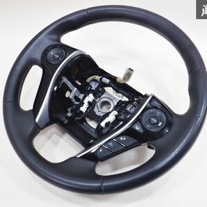 ホンダ純正 DBA-RC1 オデッセイ アブソルート X HS 7人 2015年1月 ハンドル ステアリング スイッチ パドルシフト付 シルバーステッチ 棚2D4の画像1