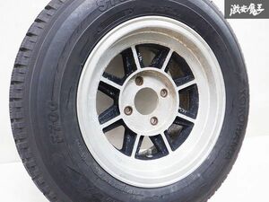 HAYASHI ハヤシレーシング ストリート 14インチ 7J +7 4穴 PCD114.3 215/65R14 スタッドレス タイヤ付き 1本 ハコスカ ケンメリ 旧車