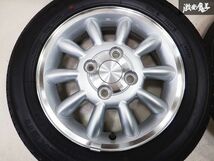 ◆美品! 目立つキズ無し!◆ スズキ純正 HE21S ラパン 13インチ 4J +45 4穴 PCD100 ファルケン 155/65R13 4本 タイヤ付き ワゴンR アルト_画像2