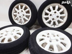 スズキ純正 HE21S アルトラパン 13インチ 4J +45 4穴 PCD100 DUNLOP ダンロップ ENASAVE 155/65R13 2021年 4本 タイヤ付き