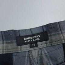 BURBERRY BLACK LABEL バーバリーブラックレーベル サイドベルトチェックテーパードスラックスパンツ 76 グレー系 メンズ_画像8