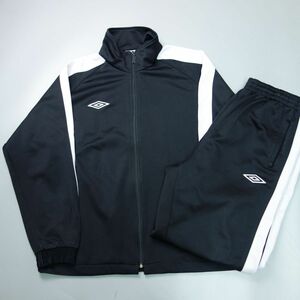 00s UMBRO アンブロ ロゴプリントトラックジャケット ジャージパンツ 上下 セットアップ XL ブラック メンズ