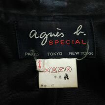 90s 00s agnes b. SPECIAL アニエスベー スペシャル フランス製 ririジッパー 牛革 レザージップアップジャケット 1 レディース_画像4