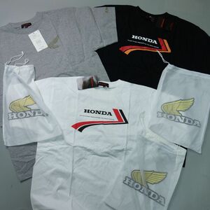 未使用タグ付 3点おまとめ HONDA ホンダ 半袖Tシャツ カットソー メンズ LL バイク