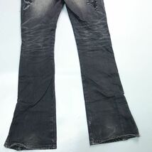 00s Y2K fuga フーガ ダメージ加工フレアブラックデニムパンツ 42 damage flare bootcut denim g.o.a lgb ifsixwasnine 14th addiction_画像8