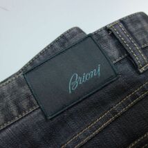 Brioni ブリオーニ ストレッチ PORDOI ストレートデニム ジーンズ ブラック メンズ 56_画像6