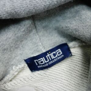 美品 NAUTICA VINTAGE COLLECTION ノーティカ ヴィンテージコレクション ヘビーウェイトスウェットパーカー M グレー メンズの画像4