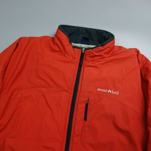 美品 mont-bell モンベル 1101212 リップストップ エクセロフト 中綿 ジャンパー サーマラップジャケット オレンジ メンズ XLの画像2