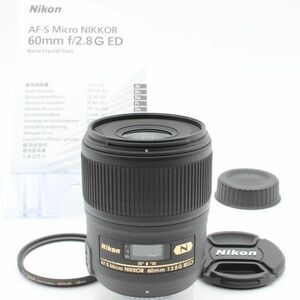 【極美品】 Nikon ニコン AF-S MICRO NIKKOR 60mm f2.8 G ED フィルター 使用説明書 付き nikon 34019