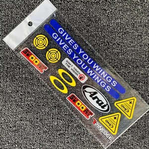 “Arai”Bike & Helmet Reflective Sticker□“高品質”反射+防水+転写ロゴBikeステッカーセット■RS021×1枚：送料込み699円