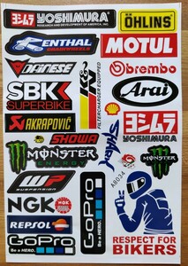 バイク反射+防水+耐光ステッカー#Motorcycle Sticker□バイク&モトクロス#ヨシムラ#Arai#GoPro■A8034×1枚：Special Price！送料込み699円