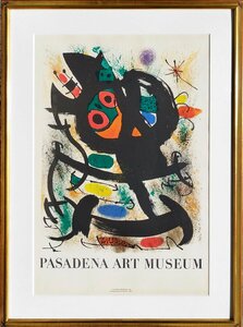 真作保証『Joan Miro オリジナル大判リトグラフポスター Pasadena Art Museum ジョアン・ミロ』1969年 額装