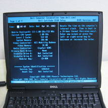 【即決・送料込み】ジャンク 部品取用 DELL Latitude C610　Memtest86+ 384MBメモリー確認済　Windows2000プロダクトシール　ACアダプタ付 _画像8