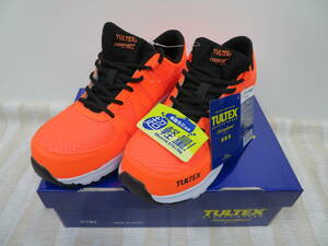 アイトス TULTEX超軽量樹脂先芯入安全靴 AZ-51649【063オレンジ・25.0ｃｍ】軽作業向けの品が、即決2250円★