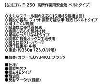 ビックイナバ特価◆弘進ゴム 高所作業用安全靴 ファントムF-250【ブラック・25.0ｃｍ】ベルトタイプ・鋼製先芯・耐油の品が、即決1980円★_画像2