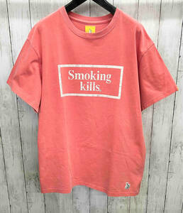 FR2 /Smoking kills/天使 /半袖Tシャツ/エフアールツー/クルーネック/ピンク/プリントTシャツ/Lサイズ/夏