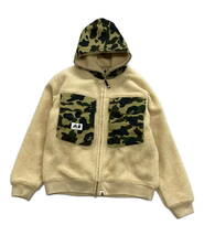 A BATHING APE POCKET RELAXED FIT BOA JACKET ボアジャケット 001LJI801004M ベージュ SIZE XL アベイシングエイプ 店舗受取可_画像1