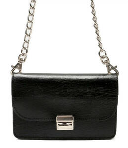 COMME des GARCONS leather chain shoulder wallet shoulder bag purse black Comme des Garcons 