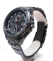 CITIZEN シチズン アテッサ AT9097-54E H820-T023991／9N10***** エコドライブ ブラックチタン ソーラー電波 腕時計 箱・取説あり_画像2