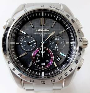 SEIKO　BRIGHTZ ブライツ　SAGA075　8B82-0AE0 電波　ソーラー　クロノグラフ　デイト　パープル　店舗受取可