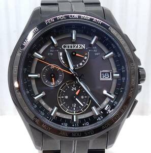 CITIZEN シチズン アテッサ AT9097-54E H820-T023991／9N10***** エコドライブ ブラックチタン ソーラー電波 腕時計 箱・取説あり