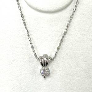 Pt900 プラチナ900 Pt850 プラチナ850 ダイヤ0.302ct 40cm 3.5g ネックレス