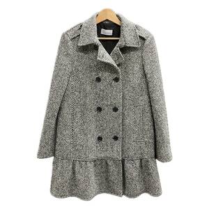 RED VALENTINO レッド ヴァレンティノ Chevron Wool Coat シェブロン ウール コート サイズ40 レディース QR0CA1T041B