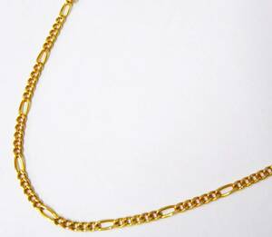[ чистка settled ]K18 полная масса примерно 3.9g примерно 40cm простой дизайн цепь Gold колье 