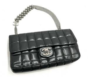 【エントルピー鑑定書付き】CHANEL シャネル チョコバー チェーンショルダー セミショルダー バッグ 10723168