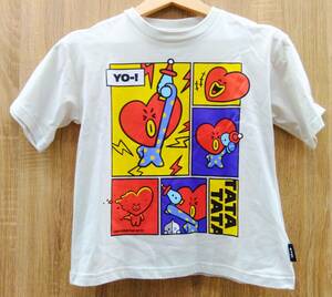 未使用品 BTS BT21 Tシャツ CIAOPANIC TYPY チャオパニックティピー キッズXL 130-140 アイボリー