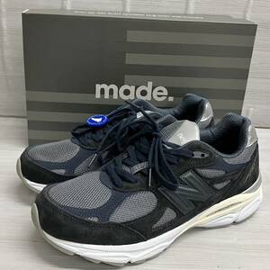 KITH RONNIE FIEG × NEW BALANCE 990V3 Genesis／Navy USA製 M990KI3 スニーカー FAKEBUSTERS鑑定バッチ付 ネイビー スポーツ