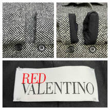 RED VALENTINO レッド ヴァレンティノ Chevron Wool Coat シェブロン ウール コート サイズ40 レディース QR0CA1T041B_画像7