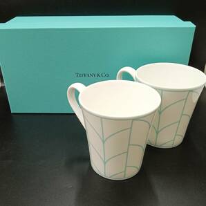 【箱付】TIFFANY＆Co ティファニー マグカップ ウィートリーフ 2客 ブランド食器 店舗受取可の画像1