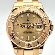 【ROLEX】 YACHT MASTER ヨットマスター168628 金無垢K18 P番 自動巻 総重量129.２g 腕時計【2023年10月オーバーホール済】_画像1