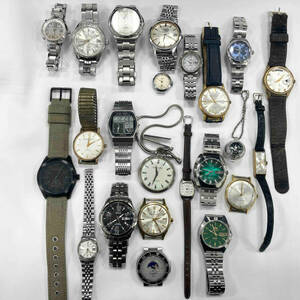 ジャンク CITIZEN ORIENT RICOH TAKANO 国産 腕時計 懐中時計 23本 まとめ セット 手巻き 自動巻き ソーラー