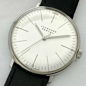 ジャンク JUNGHANS ユンハンス Max Bill Hand Wind マックス・ビル ハンドワインド 027/3700.00 手巻 稼働品