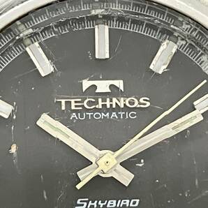 ジャンク TECHNOS テクノス SKYBIRD 自動巻 メンズ 腕時計 稼働品の画像4