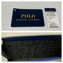 ☆ RALPH LAUREN ラルフローレン 長財布 小銭入れあり 箱付き 牛革 P-229EPL-70 日本製 ブルー 通年_画像8