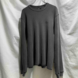 STUSSY Basic LS Thermal Size:L ステューシー ベーシックロングスリーブサーマル グレー 店舗受取可