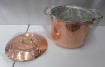 未使用品 ピュア・マキシム 純鍋深型両手鍋 銅製 銅鍋 調理器具 20cm_画像2