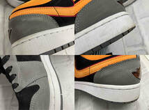 NIKE ナイキ AIR JORDAN 1 LOW SE エアジョーダン FN7308-008 スニーカー 27cm ブラック x グレー x オレンジ 店舗受取可_画像8