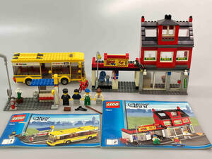 正規品LEGO 7641 レゴシティの街角※バス停 ピザ屋 中古