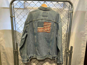 90s LEVIS 70507 バックアメリカ国旗 Gジデニムジャケット リーバイス XL メキシコ製 店舗受取可