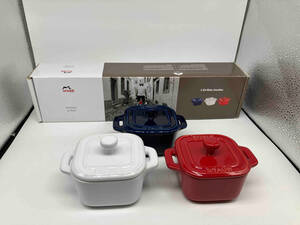  beautiful goods staub extra Mini square ko cot 3 color set tricolor -stroke ub[ boxed ]