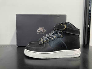 NIKE ナイキ AIR FORCE 1 PREMIUM LE エアフォース1 ハイ プレミアム 28cm 386161-005 ブラック 黒 レザー 革 スニーカー シューズ メンズ